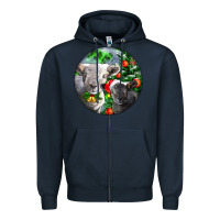 Navy christmas southdown baby sheeps Zipper Hoodie - LillyAllenDesigns