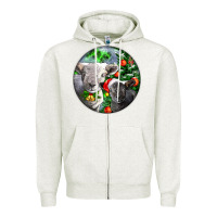 Oatmeal Heather christmas southdown baby sheeps Zipper Hoodie - LillyAllenDesigns