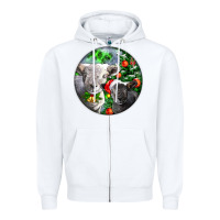 White christmas southdown baby sheeps Zipper Hoodie - LillyAllenDesigns