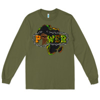 Army Green Power Black History Long Sleeve Tee - HowdyJamesFarm