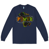 Navy Power Black History Long Sleeve Tee - HowdyJamesFarm