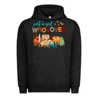 Pigment Black just a girl who loves fall Urban Hoodie - AdoDesignShop