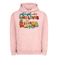 Pigment Salmon just a girl who loves fall Urban Hoodie - AdoDesignShop