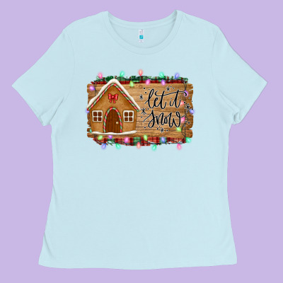 Let It Snow Ladies Tee Designed By Bettercallsaul
