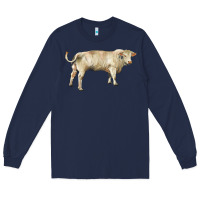 Navy charolais bull Long Sleeve Tee - RanaPortraitStore