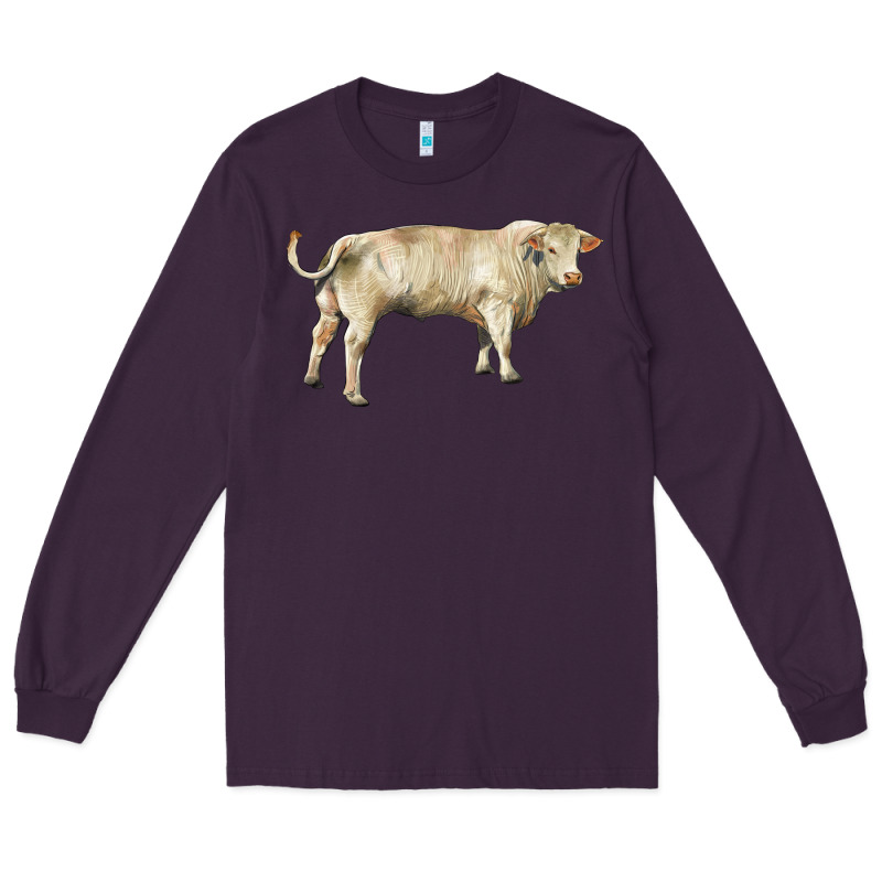 Charolais Bull Long Sleeve Tee by RanaPortraitStore | Teevron