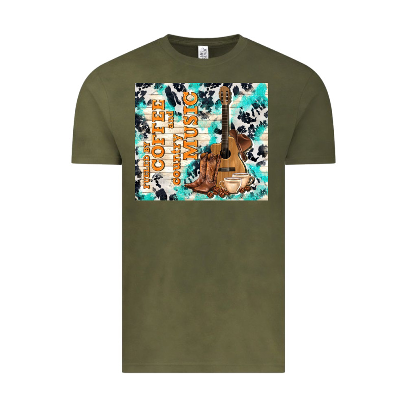 Fueled By Coffee And Country Music Vintage Tee by TumblerDesignByShophia | Teevron