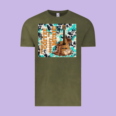 Fueled By Coffee And Country Music Vintage Tee Designed By Tumblerdesignbyshophia
