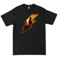 Black Cowboy Sunset Lightning Premium Tee - Bettercallsaul
