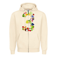 Sandshell Number 3 Fruit 3rd birthday party fruit themed gift Idea Zipper Hoodie - minhPixels