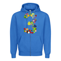 True Royal Number 3 Fruit 3rd birthday party fruit themed gift Idea Zipper Hoodie - minhPixels