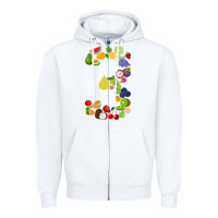 Number 3 Fruit 3rd Birthday Party Fruit Themed Gift Idea Zipper Hoodie | Teevron