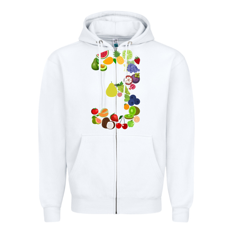 Number 3 Fruit 3rd Birthday Party Fruit Themed Gift Idea Zipper Hoodie by minhPixels | Teevron