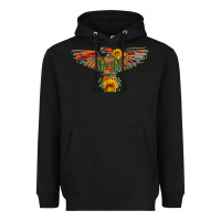 Black thunderbird  wild soul with sunflower serape aztec Heavyweight Hoodie - Artiststas