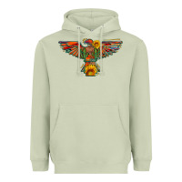 Matcha thunderbird  wild soul with sunflower serape aztec Heavyweight Hoodie - Artiststas