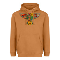 Thunderbird  Wild Soul With Sunflower Serape Aztec Heavyweight Hoodie | Teevron