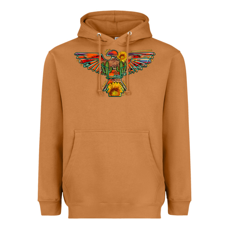 Thunderbird  Wild Soul With Sunflower Serape Aztec Heavyweight Hoodie by Artiststas | Teevron