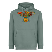 Sage thunderbird  wild soul with sunflower serape aztec Heavyweight Hoodie - Artiststas