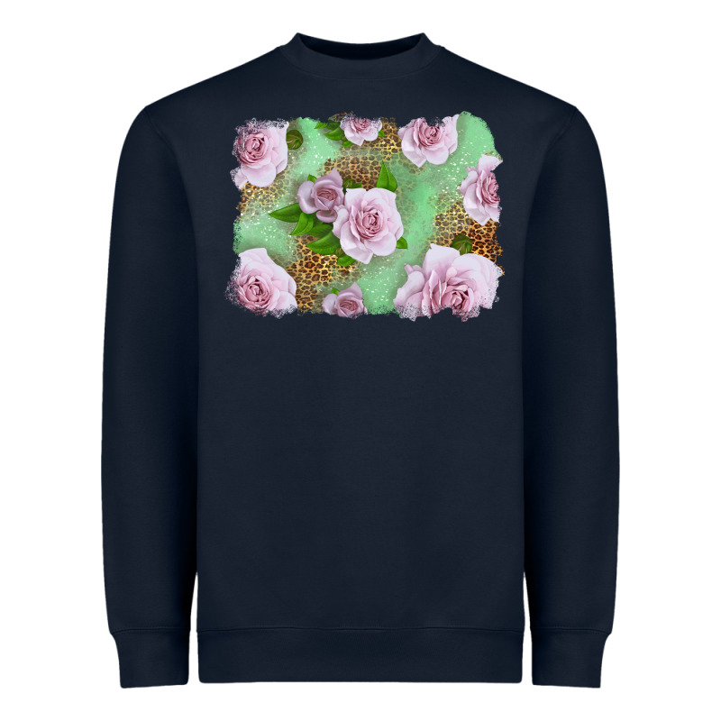 Pink Roses Background Heavyweight Sweatshirt by LillyAllenDesigns | Teevron