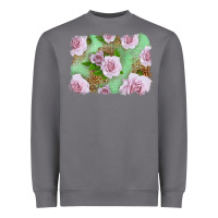 Storm Pink Roses Background Heavyweight Sweatshirt - LillyAllenDesigns