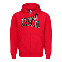 Red NYU Tisch Zipper Hoodie - minhPixels