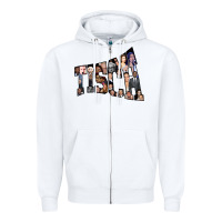 White NYU Tisch Zipper Hoodie - minhPixels