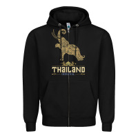 Black Thai Flag Vacation Bangkok Travel Thailand Zipper Hoodie - minhPixels