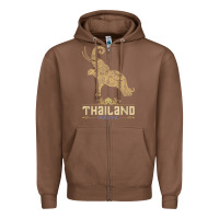 Chestnut Thai Flag Vacation Bangkok Travel Thailand Zipper Hoodie - minhPixels