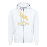 White Thai Flag Vacation Bangkok Travel Thailand Zipper Hoodie - minhPixels