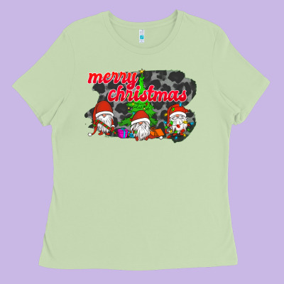 Merry Christmas - Gnome - Gnome Ladies Tee Designed By Bettercallsaul