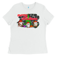 White Merry Christmas - Gnome - Gnome Ladies Tee - Bettercallsaul