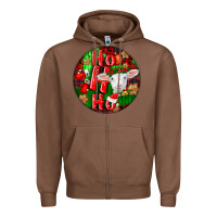 Chestnut ho ho ho merino wool baby sheep Zipper Hoodie - LillyAllenDesigns