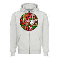 Dove Grey ho ho ho merino wool baby sheep Zipper Hoodie - LillyAllenDesigns