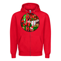 Red ho ho ho merino wool baby sheep Zipper Hoodie - LillyAllenDesigns