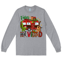 Heather Grey Feliz Navidad Christmas Mexico Long Sleeve Tee - HowdyJamesFarm