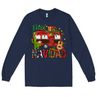 Navy Feliz Navidad Christmas Mexico Long Sleeve Tee - HowdyJamesFarm