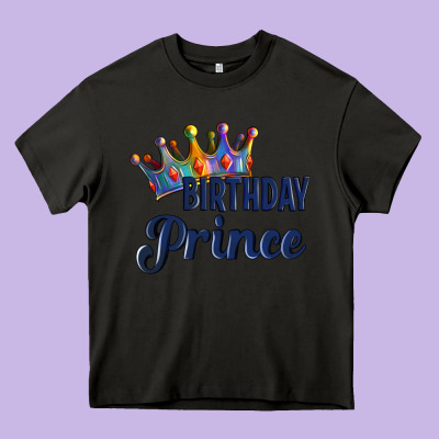 Birthday Prince Heavy Core Tee Designed By Artiststas