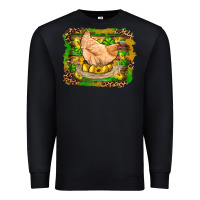 Black st patricks day farm chicken gold eggs leopard serape glitter Premium Sweatshirt - Artiststas