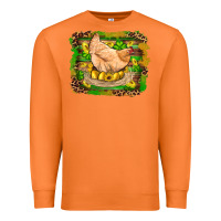 Carrot st patricks day farm chicken gold eggs leopard serape glitter Premium Sweatshirt - Artiststas