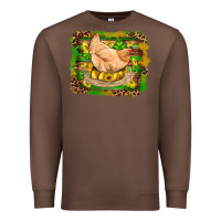 Chestnut st patricks day farm chicken gold eggs leopard serape glitter Premium Sweatshirt - Artiststas