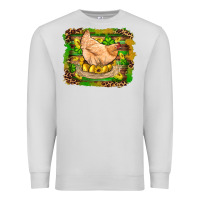 Dove Grey st patricks day farm chicken gold eggs leopard serape glitter Premium Sweatshirt - Artiststas