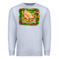 Heather Grey st patricks day farm chicken gold eggs leopard serape glitter Premium Sweatshirt - Artiststas