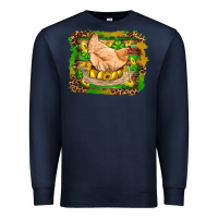 Navy st patricks day farm chicken gold eggs leopard serape glitter Premium Sweatshirt - Artiststas