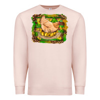 Pale Pink st patricks day farm chicken gold eggs leopard serape glitter Premium Sweatshirt - Artiststas