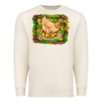 Sandshell st patricks day farm chicken gold eggs leopard serape glitter Premium Sweatshirt - Artiststas