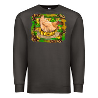 Smoke st patricks day farm chicken gold eggs leopard serape glitter Premium Sweatshirt - Artiststas