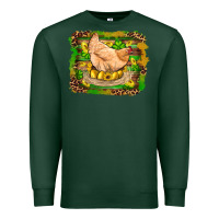 Sports Green st patricks day farm chicken gold eggs leopard serape glitter Premium Sweatshirt - Artiststas