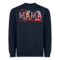 Navy This Mama Is Chilling With Her Peeps Heavyweight Sweatshirt - CowhideDigitalArt