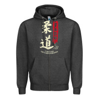 Charcoal Heather Judo Cool Japanese Symbol Judoka Martial Arts Lover Gift Zipper Hoodie - minhPixels