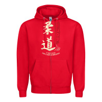 Red Judo Cool Japanese Symbol Judoka Martial Arts Lover Gift Zipper Hoodie - minhPixels
